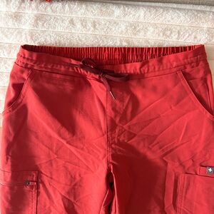 Orange scrub straight leg pants